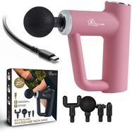 Extralink Massage Gun Mini Pink | Massage Gun | 4 interchangeable tips, EXTRALINK