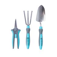 3-Piece Garden Tool Set, Shovel, Pruners, Rake, EXTRALINK