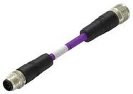 SENSOR CORD, 5P M12 PLUG-M12 RCPT, 3.3'