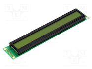 Display: LCD; alphanumeric; STN Negative; 40x2; green; 182x33.5mm DISPLAY VISIONS