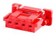 WTB HOUSING, RCPT, 4POS, 1ROW, 2MM, RED