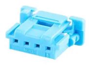 WTB HOUSING, RCPT, 4POS, 1ROW, 2MM, BLU
