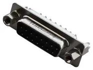 D SUB CONNECTOR, RCPT, DA, 15POS, TH