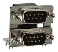 STACKED D-SUB CONN, PLUG OVER PLUG, 18P