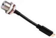 USB CABLE, TYPE C RCPT-PLUG, 100MM, IP68