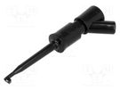 Clip-on probe; hook type; 6A; 60VDC; black; Grip capac: max.2mm HIRSCHMANN T&M