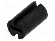 Spacer sleeve; LED; Øout: 4.5mm; ØLED: 3mm; L: 7.5mm; black; UL94V-2 FIX&FASTEN