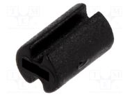 Spacer sleeve; LED; Øout: 4.5mm; ØLED: 3mm; L: 7mm; black; UL94V-2 FIX&FASTEN