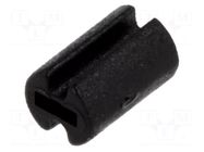 Spacer sleeve; LED; Øout: 4.5mm; ØLED: 3mm; L: 7mm; black; UL94V-2 FIX&FASTEN