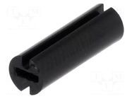 Spacer sleeve; LED; Øout: 4.5mm; ØLED: 3mm; L: 13.5mm; black; UL94V-2 FIX&FASTEN