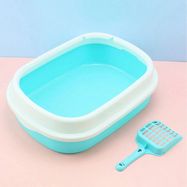 Extralink Pets Cat Litter Box with Scoop, Large Open Frame Litter Toilet Pet-847, EXTRALINK