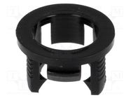 LED holder; 5mm; one-piece; black; UL94V-2; L: 6.1mm; Mat: polyamide FIX&FASTEN