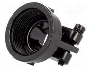 Cable hood and fastener; black; size 16,size 16S; zinc alloy; 97 AMPHENOL