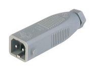 RECTNGLR PWR CONNECTOR, PLUG, 2P, CABLE