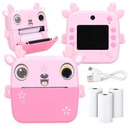 Extralink Set | Thermal Printer EPP-005 Pink + Thermal Paper 3 Rolls |, EXTRALINK