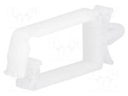 Snap handle; polyamide; natural; UL94V-2; Mounting hole: Ø4.8mm KSS WIRING