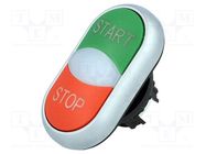 Switch: double; 22mm; Stabl.pos: 1; green/red; M22-FLED,M22-LED EATON ELECTRIC