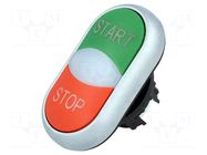 Switch: double; 22mm; Stabl.pos: 1; green/red; M22-FLED,M22-LED EATON ELECTRIC