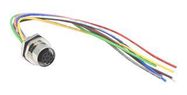 SENSOR CORD, M12 RCPT-FREE END, 152.4MM