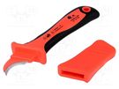 Knife; for electricians; semicircular; Tool length: 180mm; 1kVAC NEWBRAND