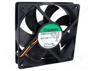 Fan: DC; axial; 12VDC; 120x120x25mm; 254.84m3/h; 54dBA; ball; 24AWG SUNON