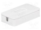 Enclosure: junction box; X: 49mm; Y: 25.5mm; Z: 11mm; ABS; white SUPERTRONIC