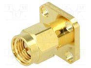 Socket; SMA; male; straight; 50Ω; soldering; PTFE; gold-plated AMPHENOL RF