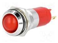 Indicator: LED; recessed; red; 24÷28VDC; 24÷28VAC; Ø14.2mm; IP67 SIGNAL-CONSTRUCT