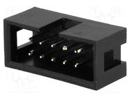 Socket; IDC; male; PIN: 10; straight; THT; gold-plated; 2.54mm; black Amphenol Communications Solutions