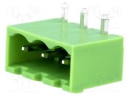 Pluggable terminal block; Contacts ph: 5mm; ways: 3; angled 90° 