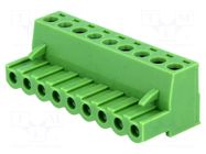 Connector: pluggable terminal block; plug; female; 12A; 300V; 1x9 XINYA