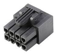 RECEPTACLE HOUSING, 8POS, 4.2MM, BLACK