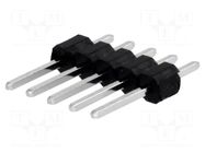 Connector: pin strips; pin header; male; PIN: 5; straight; THT; 1x5 CONNFLY