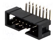 Connector: IDC; socket; male; PIN: 14; angled 90°; THT; 2.54mm; 2x7 CONNFLY