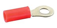 TERMINAL, CRIMP, RING, M5, 22-16AWG, RED