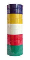 TAPE, PVC, 19MM X 20M, MULTICOLOUR, PK10