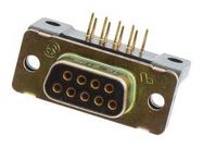 D SUB CONN, RCPT, DE, 9POS, SOLDER