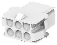 CONNECTOR HOUSING, RCPT, 6POS, 6.35MM
