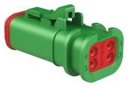 AUTOMOTIVE HOUSING, PLUG, 4POS, GREEN