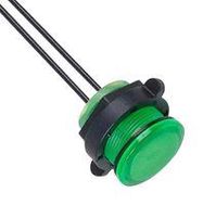 PANEL INDICATOR, 22MM, GREEN, 120VAC