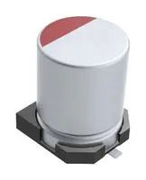 CAP, 120UF, 6.3V, ALU ELEC SMD, POLYMER