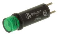 PANEL MOUNT INDICATOR, LED, 7.14MM, GREEN, 5V