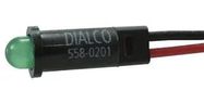 PANEL INDICATOR, GREEN, 3.96MM, 2.1VDC