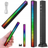 Extralink | RGB USB LED lamp | sound response, battery strip, black, EXTRALINK