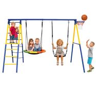Black Forest Frame Swing, Bird's Nest + Swing + Ladders + Basket 271x180x185cm, EXTRALINK