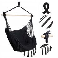 Black Forest Hammock, Brazilian Chair 100x130cm Black, EXTRALINK