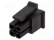 Connector: wire-board; plug; female; PIN: 4; Micro-Fit 3.0; 3mm; 2x2 MOLEX