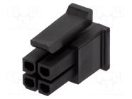 Connector: wire-board; plug; female; PIN: 4; Micro-Fit 3.0; 3mm; 2x2 MOLEX
