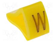 Markers; Marking: W; 1.7÷3.5mm; H: 7mm; A: 6mm; -30÷100°C; leaded 