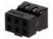 Plug; wire-wire/PCB; female; Milli-Grid; 2mm; PIN: 6; w/o contacts MOLEX